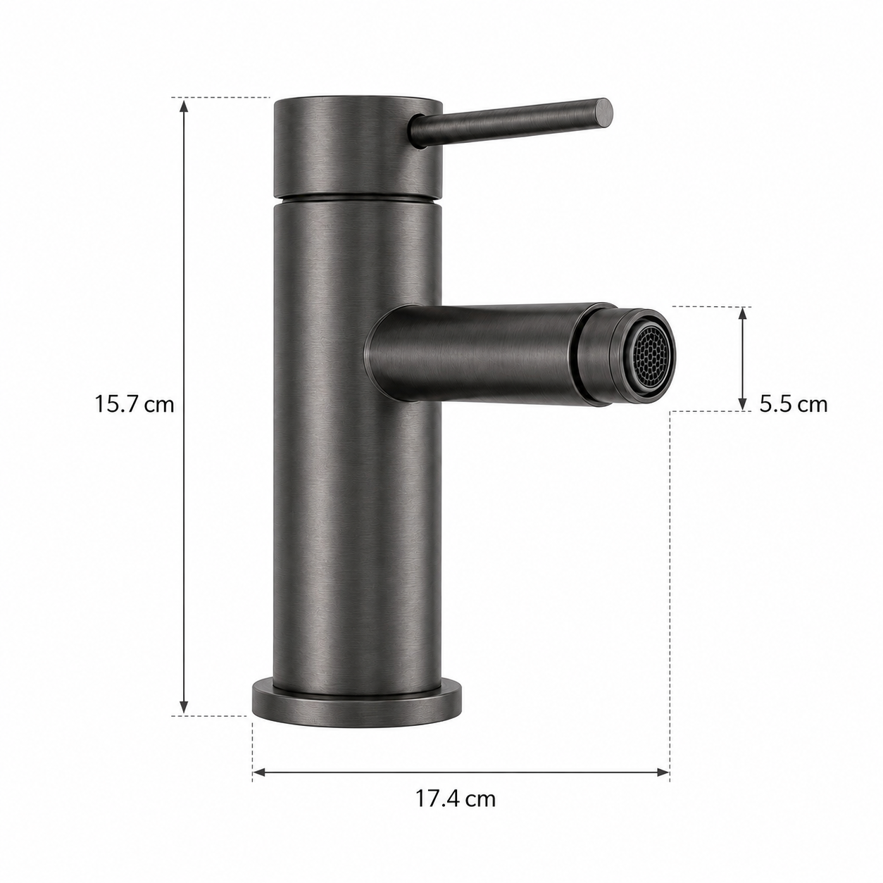 Bateria bidetowa gun metal mosiężna AquaElegance