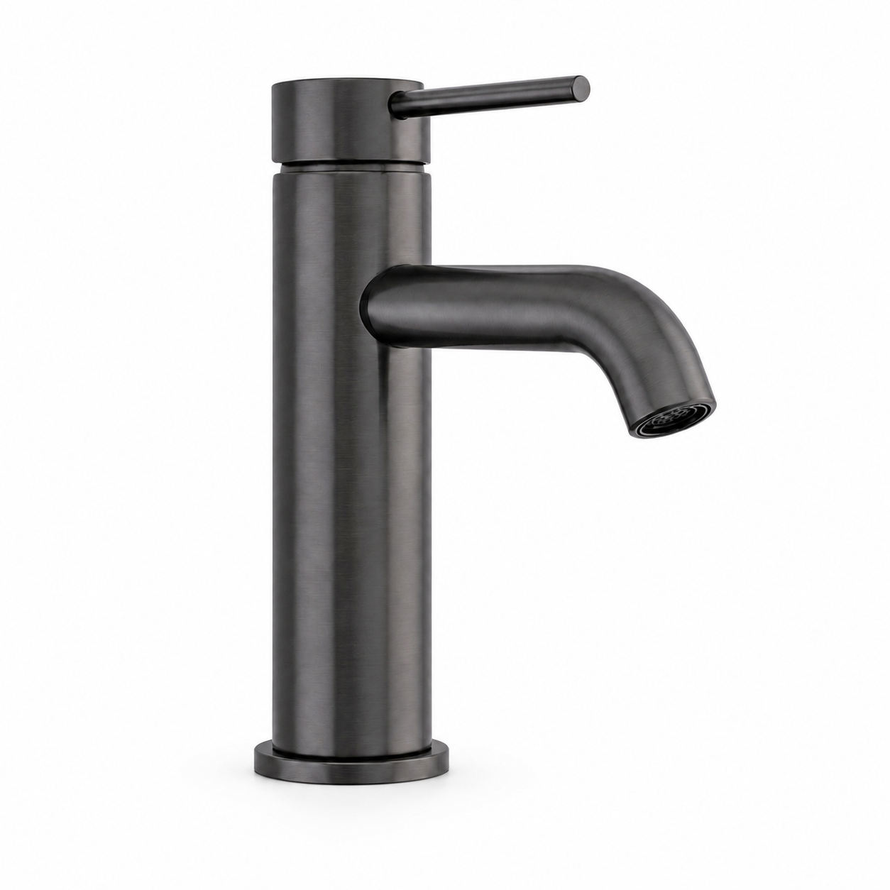 Bateria umywalkowa niska gun metal mosiężna AquaElegance