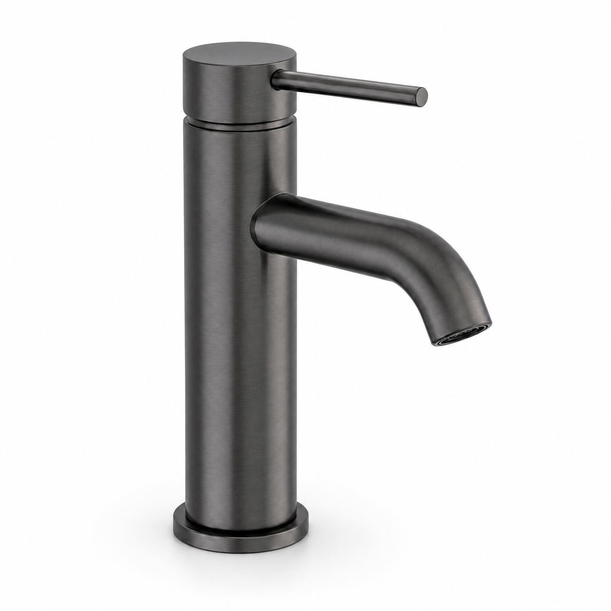 Bateria umywalkowa niska gun metal mosiężna AquaElegance