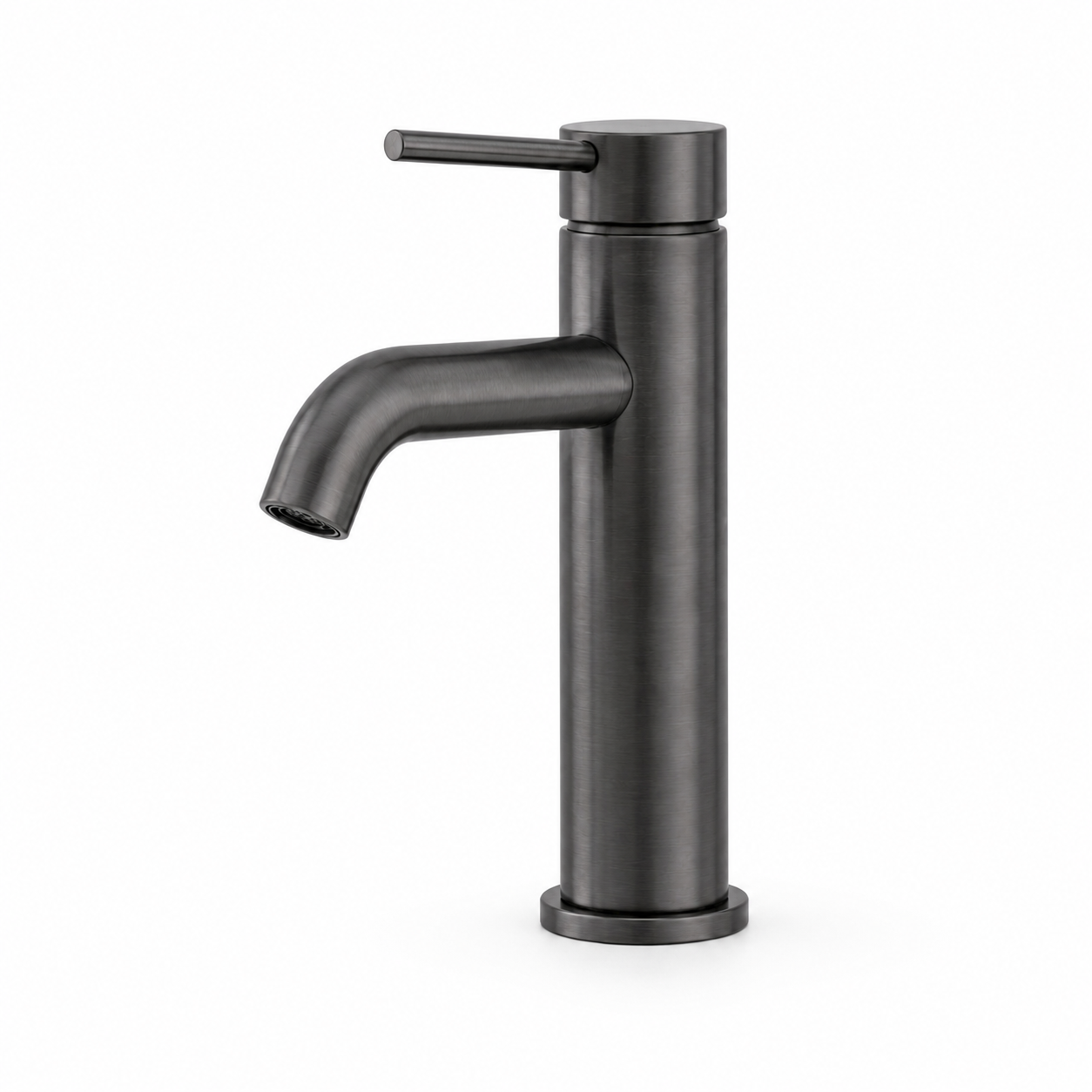 Bateria umywalkowa niska gun metal mosiężna AquaElegance