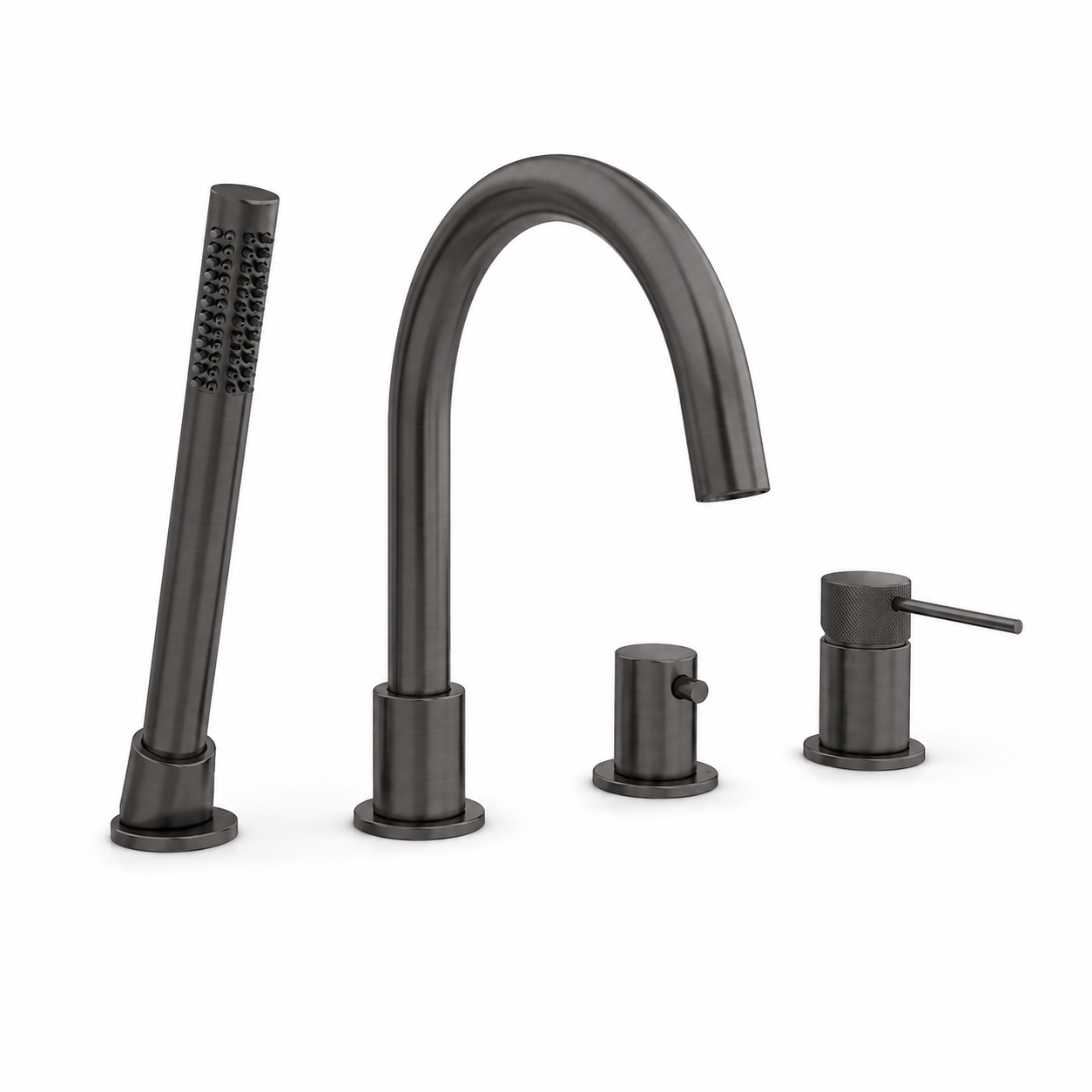 Bateria wannowa 4-otworowa gun metal mosiężna AquaElegance