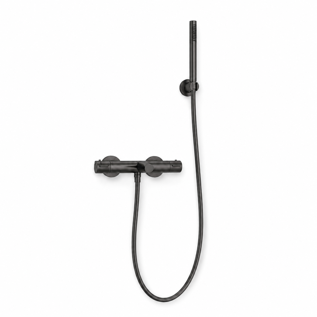 Bateria wannowa natynkowa gun metal mosiężna AquaElegance