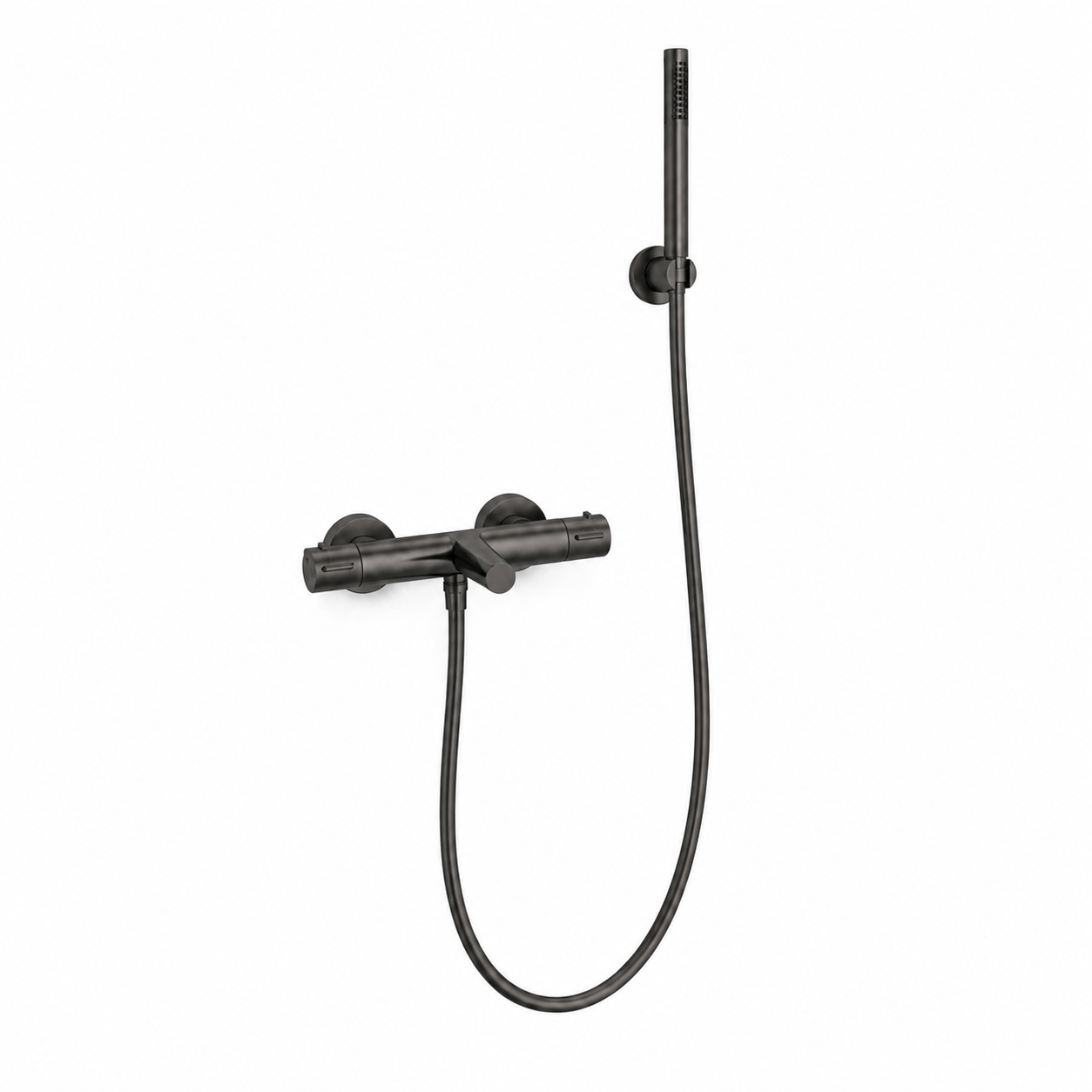 Bateria wannowa natynkowa gun metal mosiężna AquaElegance