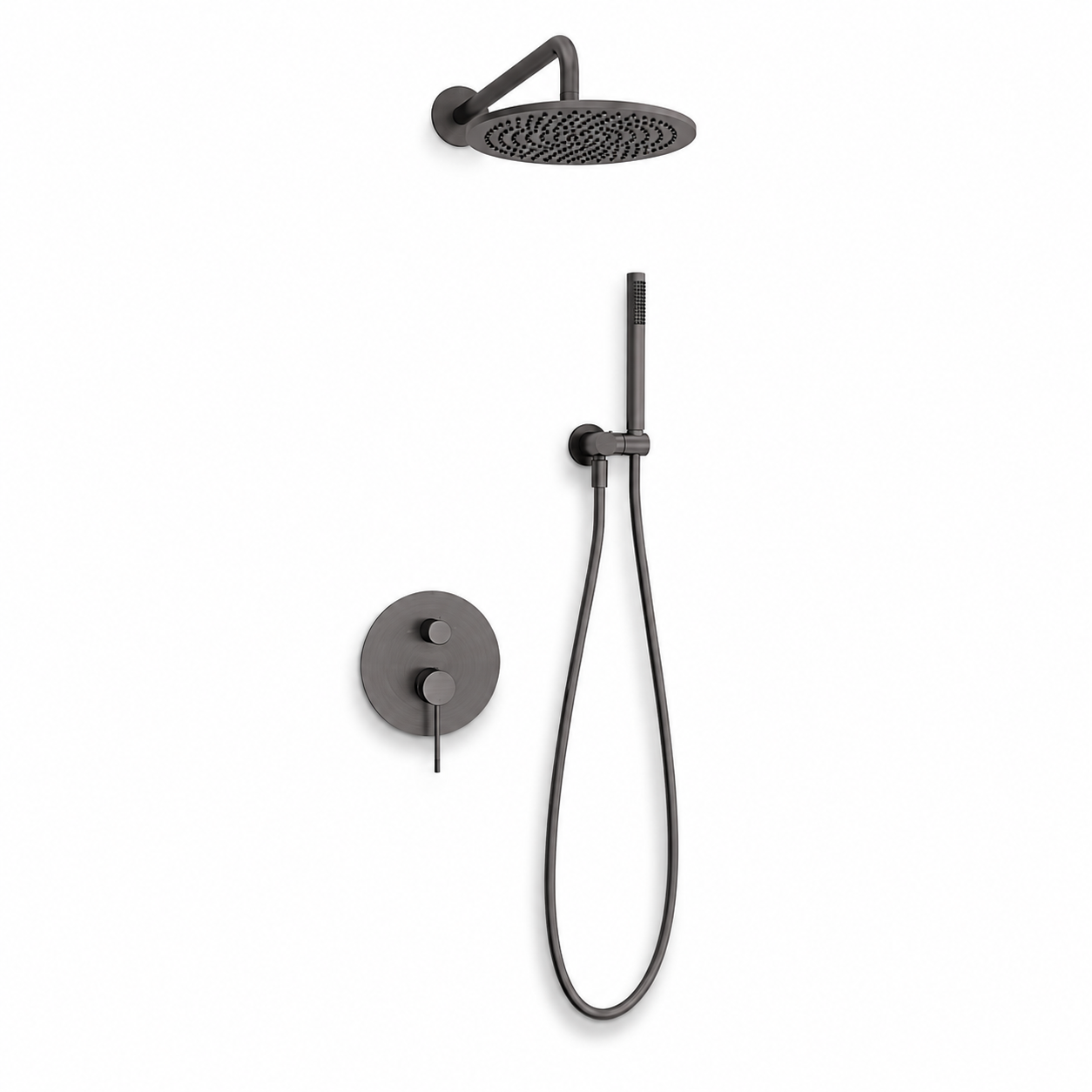 Zestaw prysznicowy podtynkowy gun metal mosiężny AquaElegance