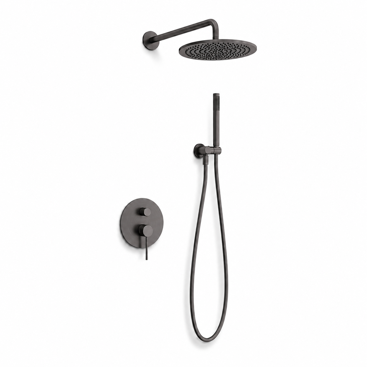 Zestaw prysznicowy podtynkowy gun metal mosiężny AquaElegance