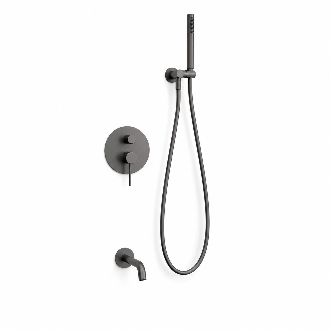 Zestaw wannowy podtynkowy gun metal mosiężny AquaElegance