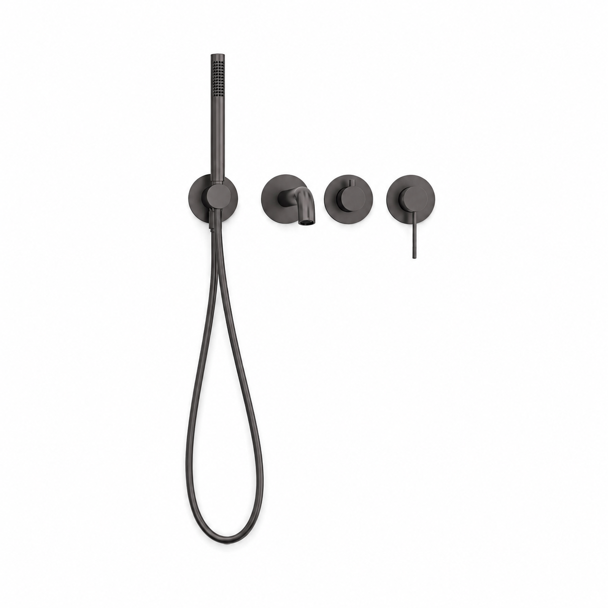Zestaw wannowo-natryskowy podtynkowy gun metal AquaElegance